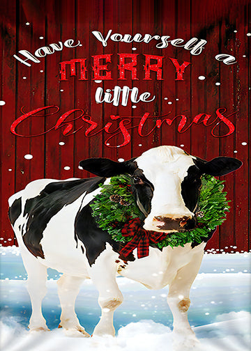 DoorFoto Door Cover Merry Christmas Cattle Door Cover