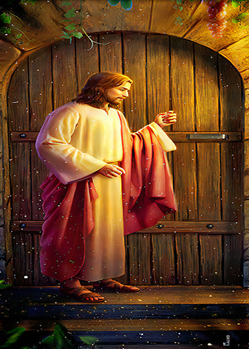 DoorFoto Door Cover Jesus Knocking