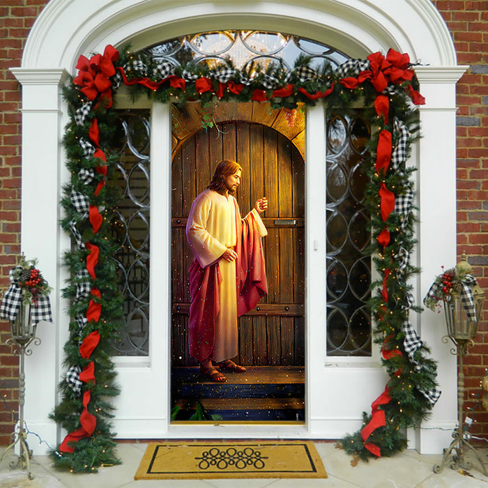 DoorFoto Door Cover Jesus Knocking