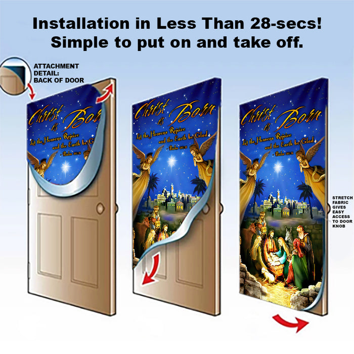 DoorFoto Door Cover Jesus Birth Door Cover