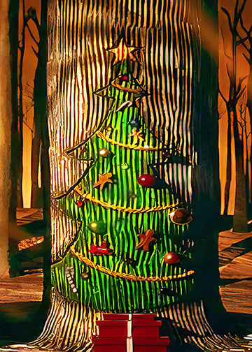 DoorFoto Door Cover Nightmare Before Christmas Tree