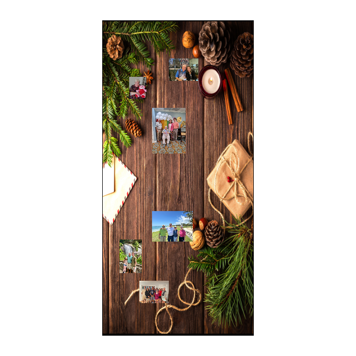 DoorFoto zakeke-design 36 x 80 Customizable - Christmas Holly