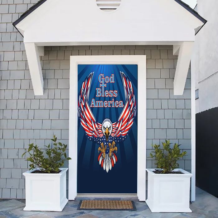 DoorFoto Door Cover Patriotic Eagle