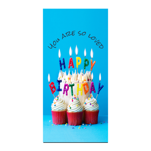 DoorFoto zakeke-design 36 x 80 Customizable - Birthday Cake with Happy Birthday