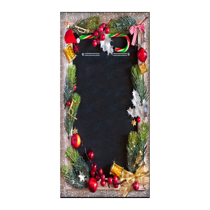 DoorFoto zakeke-design 36 x 80 Customizable - Christmas Fabric Door Cover