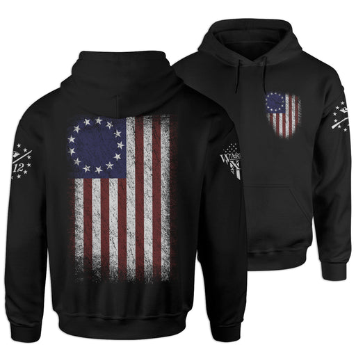 Warrior 12 - A Patriotic Apparel Company Hoodies Betsy Ross Flag Hoodie