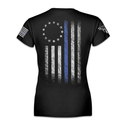 Warrior 12 - A Patriotic Apparel Company Women's Shirts Thin Blue Line Betsy Ross Flag - Women's Relaxed Fit