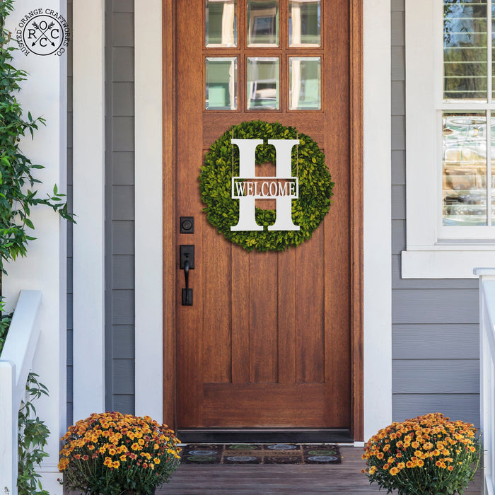 Rusted Orange Craftworks Co. House Numbers & Letters Bentley Address Monogram - 2 Sizes - Custom Metal Address Numbers for Outside Home