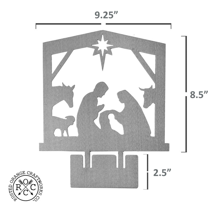 Rusted Orange Craftworks Co. Nativity Sets 9" Nativity Silhouette - 4 Styles - Birth of Jesus Scene Figures