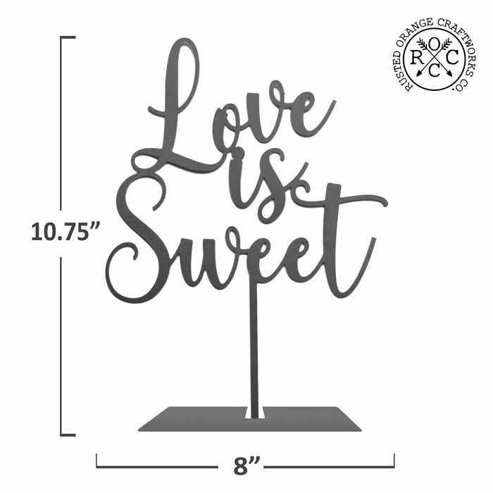 Rusted Orange Craftworks Co. Wedding Ceremony Supplies Love is Sweet Reception Decor - Rustic Wedding Decorations Love Sign