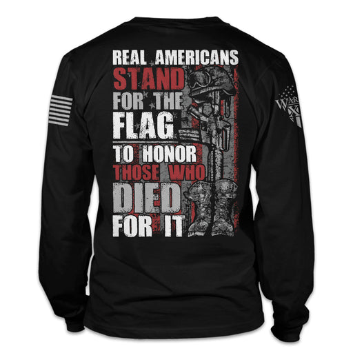 Warrior 12 - A Patriotic Apparel Company Long Sleeves Stand For The Flag Long Sleeve