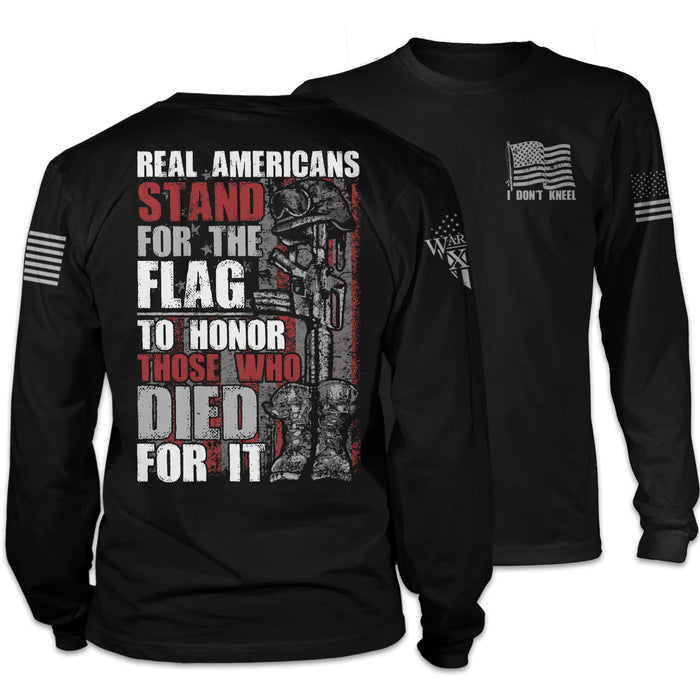 Warrior 12 - A Patriotic Apparel Company Long Sleeves Stand For The Flag Long Sleeve