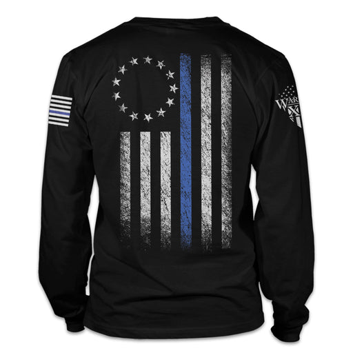 Warrior 12 - A Patriotic Apparel Company Long Sleeves Thin Blue Line Betsy Ross Flag Long Sleeve