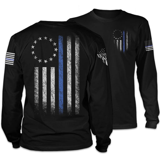 Warrior 12 - A Patriotic Apparel Company Long Sleeves Thin Blue Line Betsy Ross Flag Long Sleeve