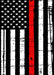 DoorFoto Door Cover Thin Red Line