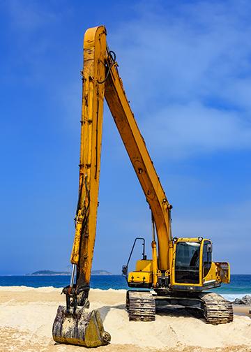 DoorFoto Door Cover Yellow Excavator Door Banner