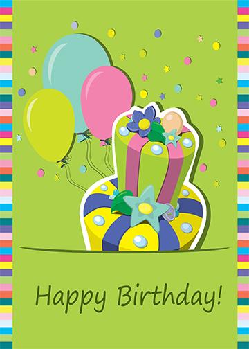 DoorFoto Door Cover Happy Birthday Lime Green Background