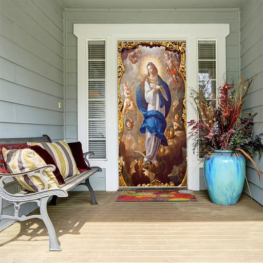 DoorFoto Door Cover Virgin Mary Print