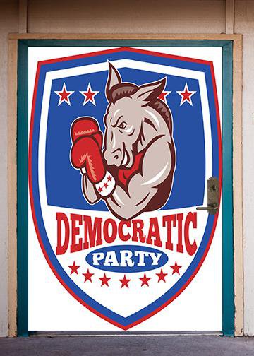 DoorFoto Door Cover Democratic Party - Donkey