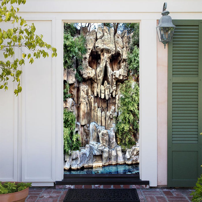 DoorFoto Door Cover Skull Cliff