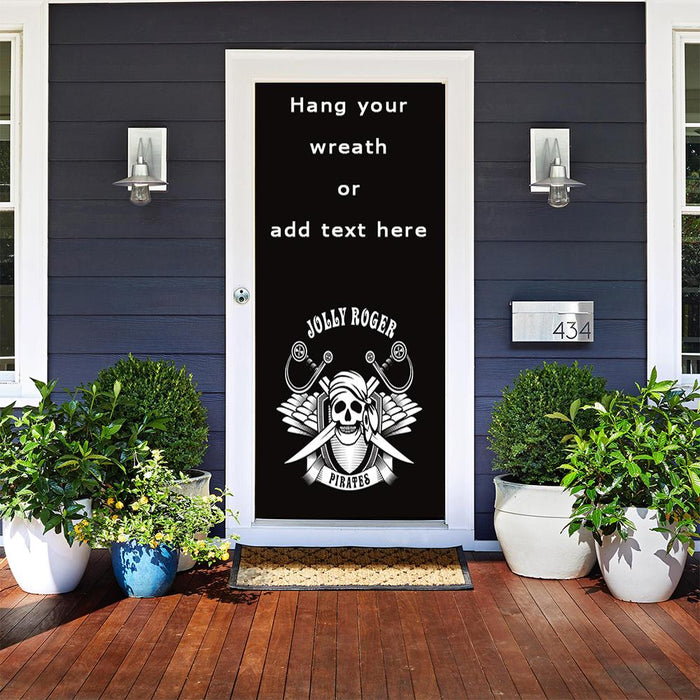 DoorFoto Door Cover Customizable - Jolly Roger Flag