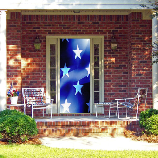 DoorFoto Door Cover Customizable - Stars on American Flag