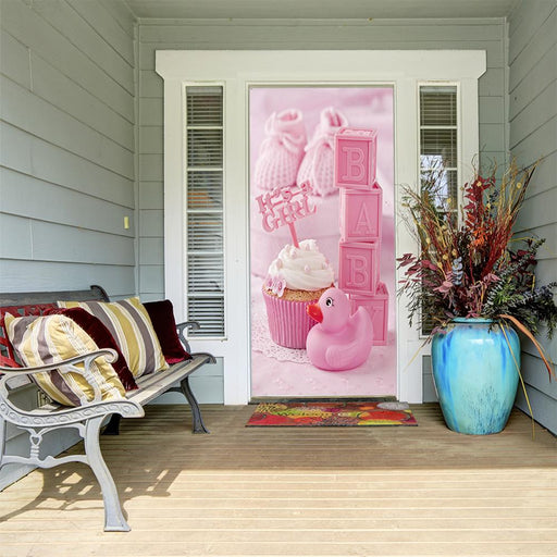 DoorFoto Door Cover Baby Girl Decorations