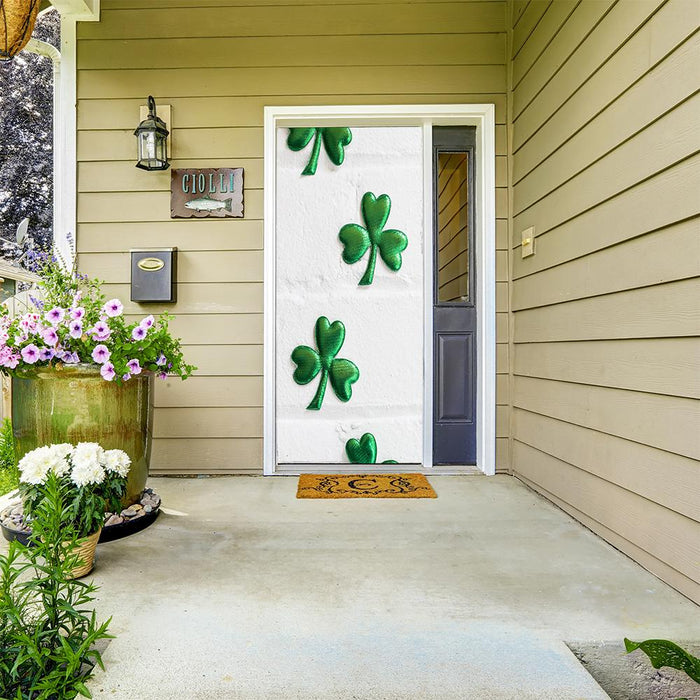 DoorFoto Door Cover Three Leaf Clovers