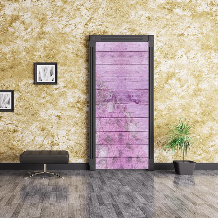 DoorFoto Door Cover Customizable - Purple Shiplap