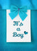 DoorFoto Door Cover It's a Boy - Blue Bow