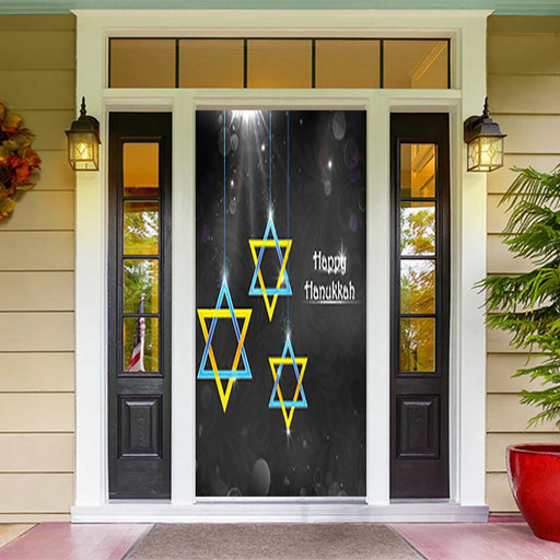 DoorFoto Door Cover Hanging Star of David