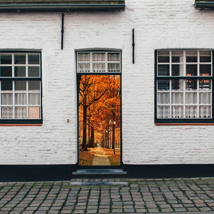 DoorFoto Door Cover Autumn Door Decor