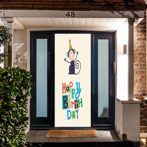 DoorFoto Door Cover Kids Party Decor - Monkey