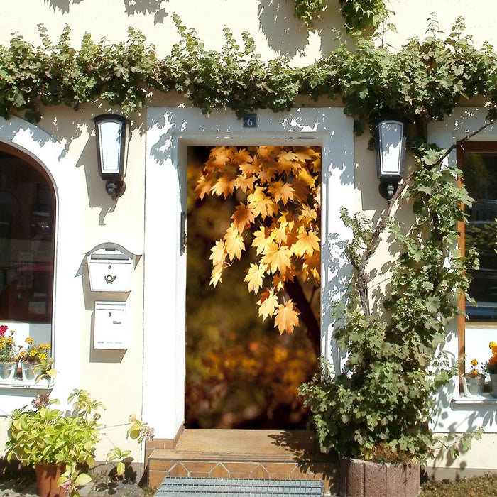 DoorFoto Door Cover Fall Autumn Leaves