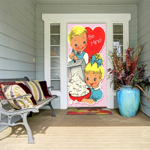 DoorFoto Door Cover Vintage Valentine Decor