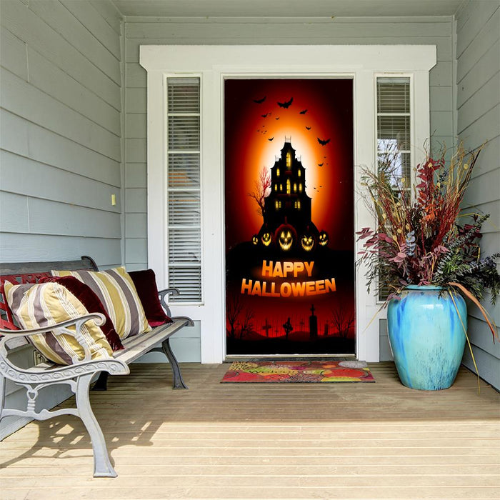 DoorFoto Door Cover Halloween Home Decor