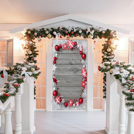 DoorFoto Door Cover Customizable - Festive Christmas