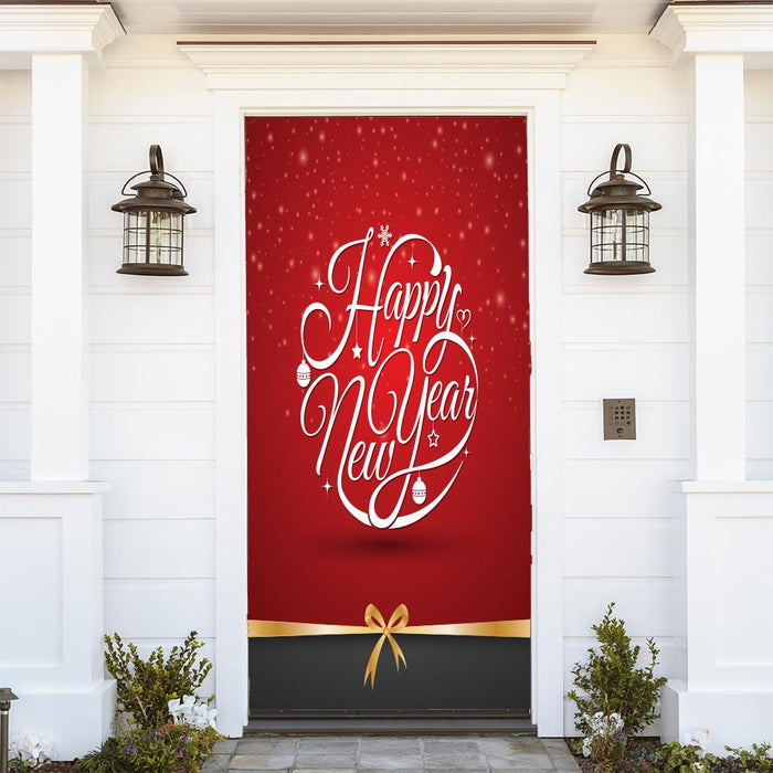 DoorFoto Door Cover Happy New Year Wrap