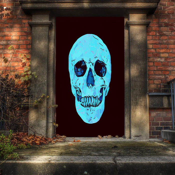 DoorFoto Door Cover Glowing Skull