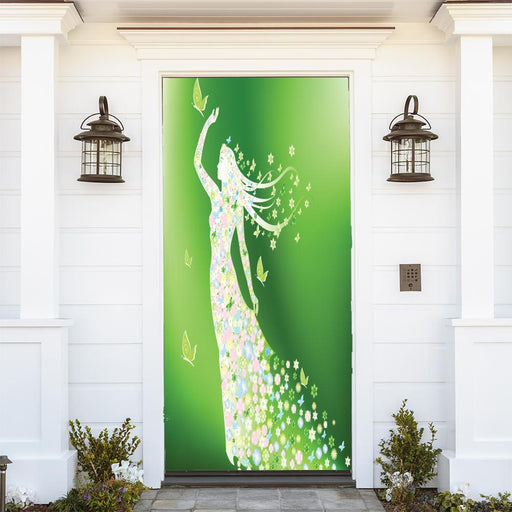 DoorFoto Door Cover Springtime Fairy