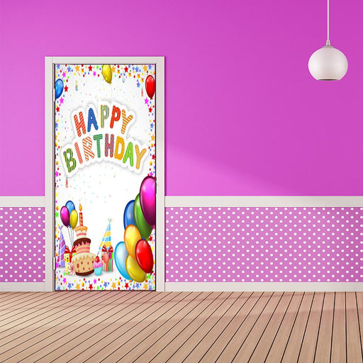 DoorFoto Door Cover Customizable - Happy Birthday Party