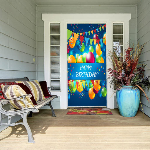 DoorFoto Door Cover Happy Birthday with Balloons