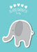 DoorFoto Door Cover Baby Shower - Gray Elephant