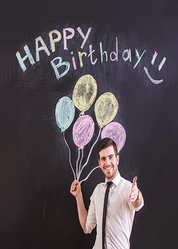 DoorFoto Door Cover Happy Young Man Birthday Decor