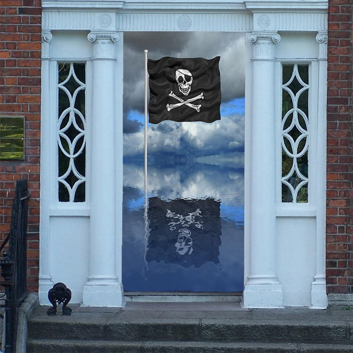 DoorFoto Door Cover Pirate Flag