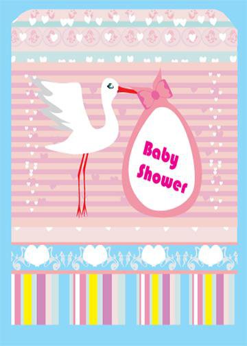 DoorFoto Door Cover Baby Shower Stork