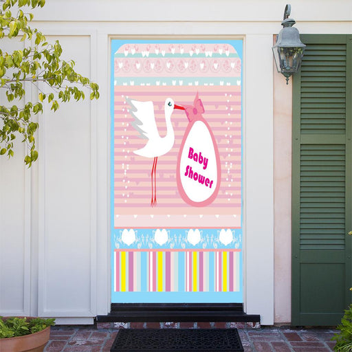 DoorFoto Door Cover Baby Shower Stork