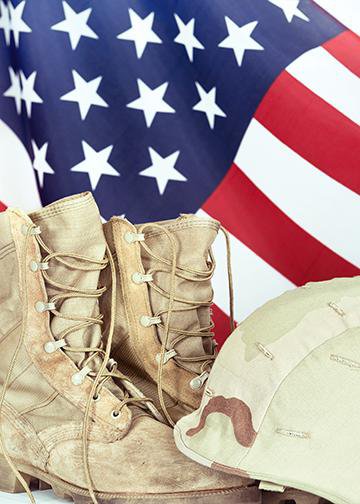 DoorFoto Door Cover American Flag with Army Boots