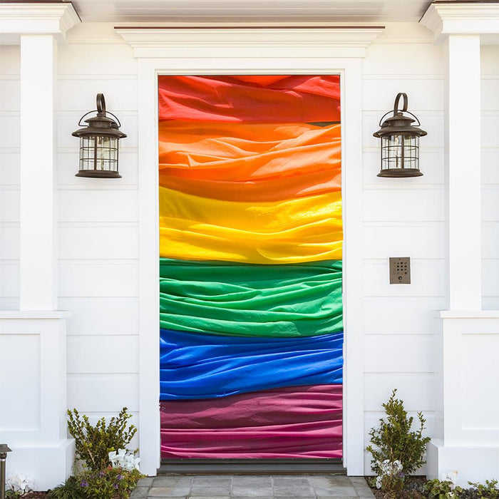 DoorFoto Door Cover Customizable - Gay Pride Flag