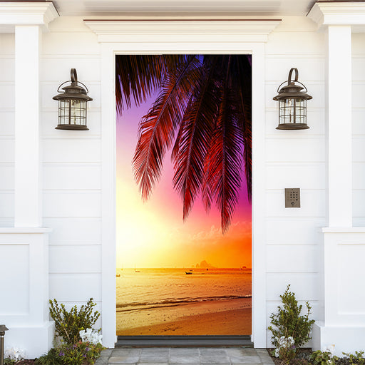 DoorFoto Door Cover Beach Door Decor